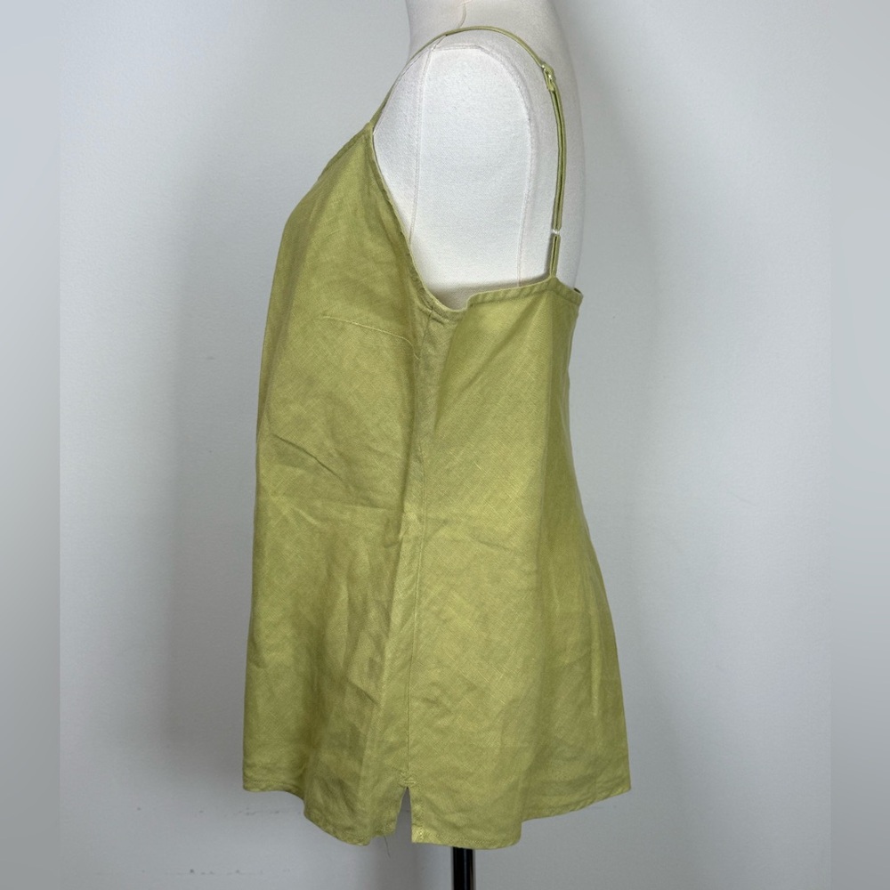 Cut Loose Pure Linen Tank Top Relaxed Fit Fresh Green Color Women’s Size Large - Picture 4 of 10